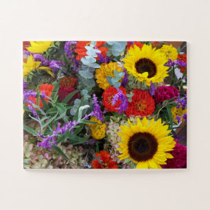 Summer Flowers Puzzle Gift for Grandma Easy Legpuzzel