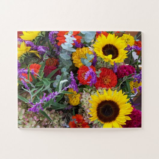 Summer Flowers Puzzle Gift for Grandma Easy Legpuzzel (Horizontaal)