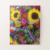 Summer Flowers Puzzle Gift for Grandma Easy Legpuzzel (Verticaal)