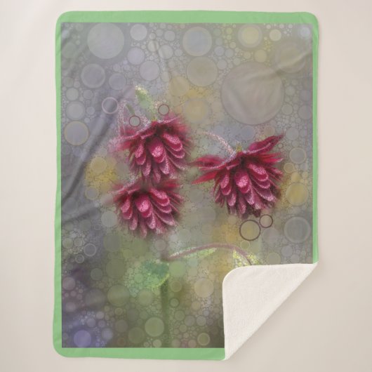 Summer Flowers Sherpa Deken (Voorkant)