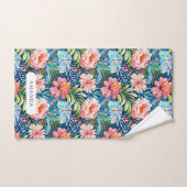 Summer Flowers Tropical Floral Pattern Leaves Bad Handdoek (Handdoek)