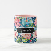 Summer Flowers Tropical Pretty Floral Pattern Mok (Midden)