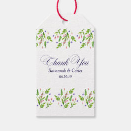 Summer Flowers Trouwgunst "Dank je" Cadeau Labels Cadeaulabel