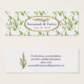 Summer Flowers Trouwinformatie Kaart (Voorkant /achterkant)