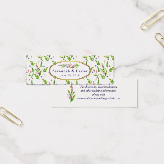 Summer Flowers Trouwinformatie Kaart (Kantoor)