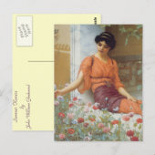 Summer Flowers van John William Godward Briefkaart (Voorkant / Achterkant)