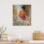 Summer Flowers van John William Godward Poster (Keuken)