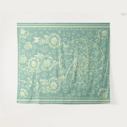 Summer Flowers Wandkleed (Voorkant (horizontaal))