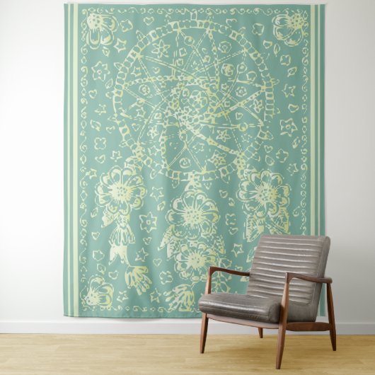 Summer Flowers Wandkleed (In situ)