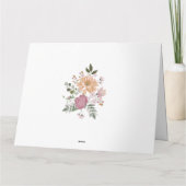 Summer Flowers Weddenschap Dank je Kaart (Achterkant)