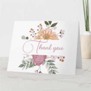 Summer Flowers Weddenschap Dank je Kaart