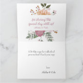 Summer Flowers Weddenschap Dank je Kaart (Binnen)