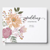 Summer Flowers Wedding Guest Book Gastenboek (Voorkant)