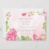 Summer Flowers Wedding Invitation Kaart (Voorkant)