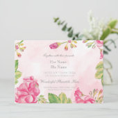 Summer Flowers Wedding Invitation Kaart (Staand voorkant)
