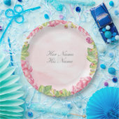 Summer Flowers Wedding Papieren Bordje (Feest)