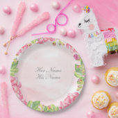 Summer Flowers Wedding Papieren Bordje (Feest)