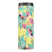 Summer Flowers Yellow Personalized Thermal Tumbler Thermosbeker (Achterkant)
