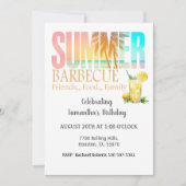 Summer Food Friends Familie Verjaardag Barbecue Kaart (Voorkant)