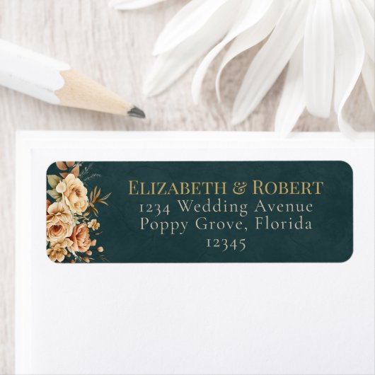 Summer Forest Witch Teal Address Label (Insitu)