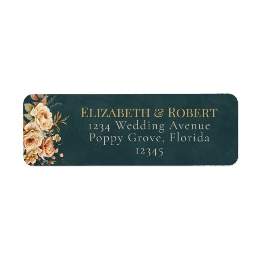 Summer Forest Witch Teal Address Label (Voorkant)
