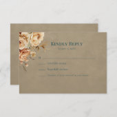 Summer Forest Witch Teal RSVP Card (Voorkant / Achterkant)