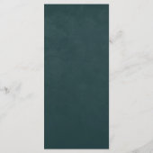 Summer Forest Witch Teal Wedding Menu (Achterkant)