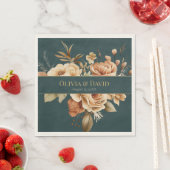 Summer Forest Witch Teal Wedding Napkins Servet (Insitu)