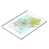 Summer Fresh Tropical Floral with Name Notitieboek (Linkerzijde)