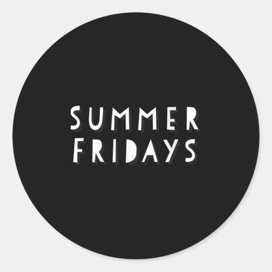 Summer Fridays Shirt Ronde Sticker (Voorkant)
