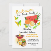 Summer Friends Family Birthday Barbecue Kaart (Voorkant)
