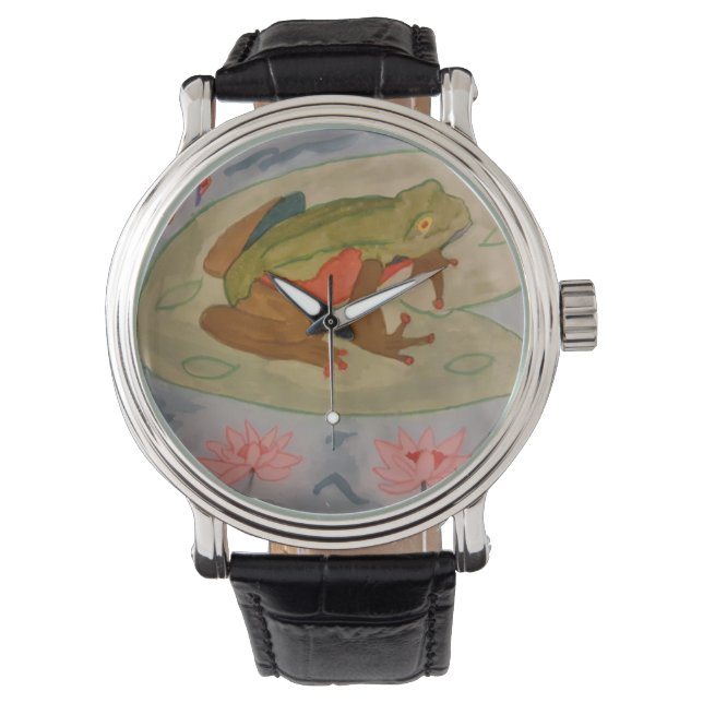 Summer Frog Pond Horloge (Voorkant)