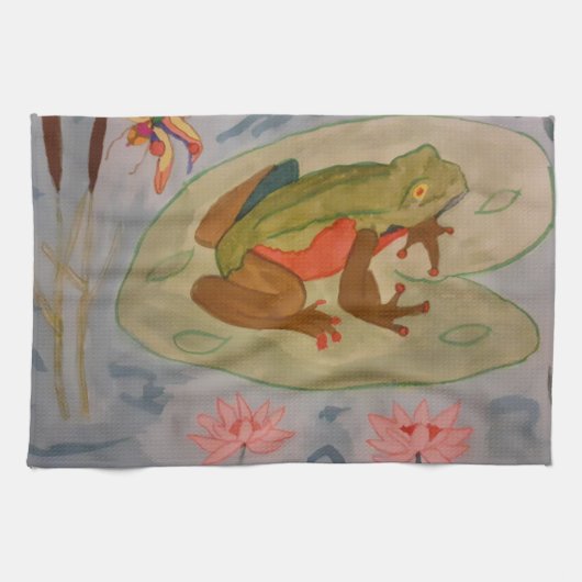 Summer Frog Pond Tea Towel Theedoek (Horizontaal)