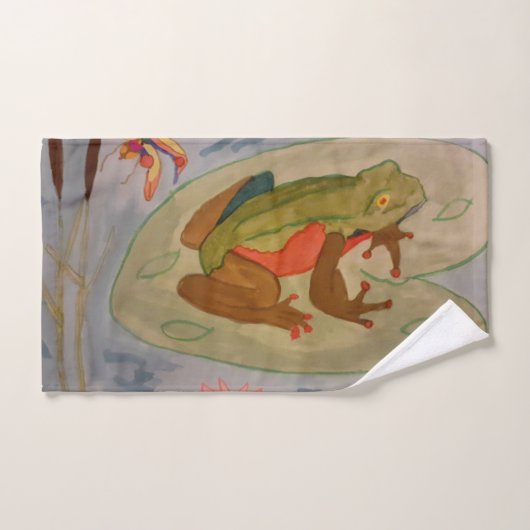 Summer Frog Pond Towels Bad Handdoek (Handdoek)