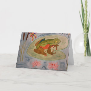Summer Frog Pond Wenskaart Kaart