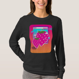 Summer Fruit 90 s Vaporwave Aesthetic Red Berry St T-shirt