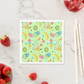 Summer Fruit and Geometric Shapes Napkins Servet (Insitu)
