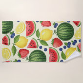 Summer Fruit Beach Towel - Watermelon & Assorted Strandlaken (Voorkant)