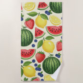 Summer Fruit Beach Towel - Watermelon & Assorted Strandlaken (Voorkant)