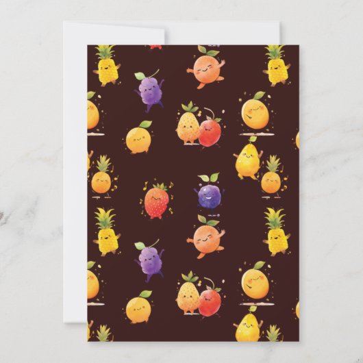 Summer Fruit Birthday Kaart (Achterkant)