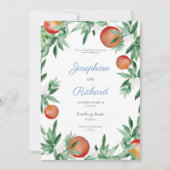 Summer Fruit border, huwelijksuitnodiging Kaart (Voorkant)