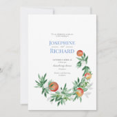 Summer Fruit border, huwelijksuitnodiging Kaart (Voorkant)