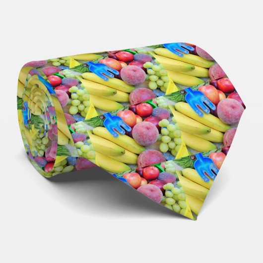 Summer Fruit, Food, Melon, Grappen, Perziken, Bana Stropdas (Opgerold)