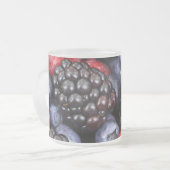 Summer Fruit Mixed Berries Close Up Photo Matglas Koffiemok (Voorkant links)