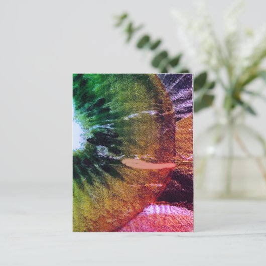 Summer Fruit Party strand en zwembad Briefkaart (Staand voorkant)