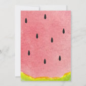 Summer Fruit Party Thema voor meisjes Kaart (Achterkant)