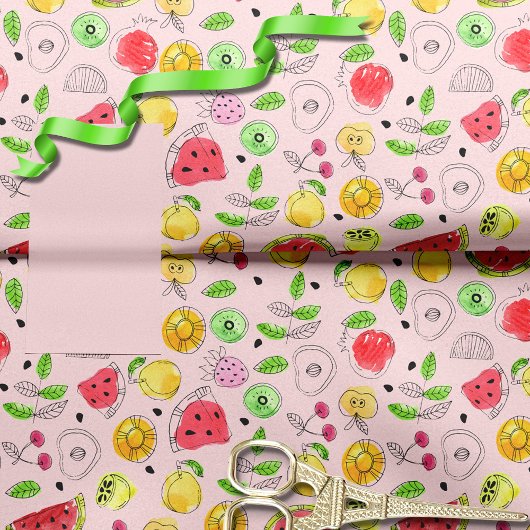 Summer Fruit Pattern | Lichtroze Tissuepapier