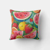 Summer Fruit Pattern Sierkussen (Achterkant)