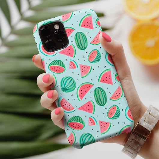 Summer Fruit Pattern | Watermeloen | rode groene i Case-Mate iPhone Case