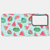 Summer Fruit Pattern | Watermeloen | rood groen Samsung Galaxy Hoesje (Linkerkant)